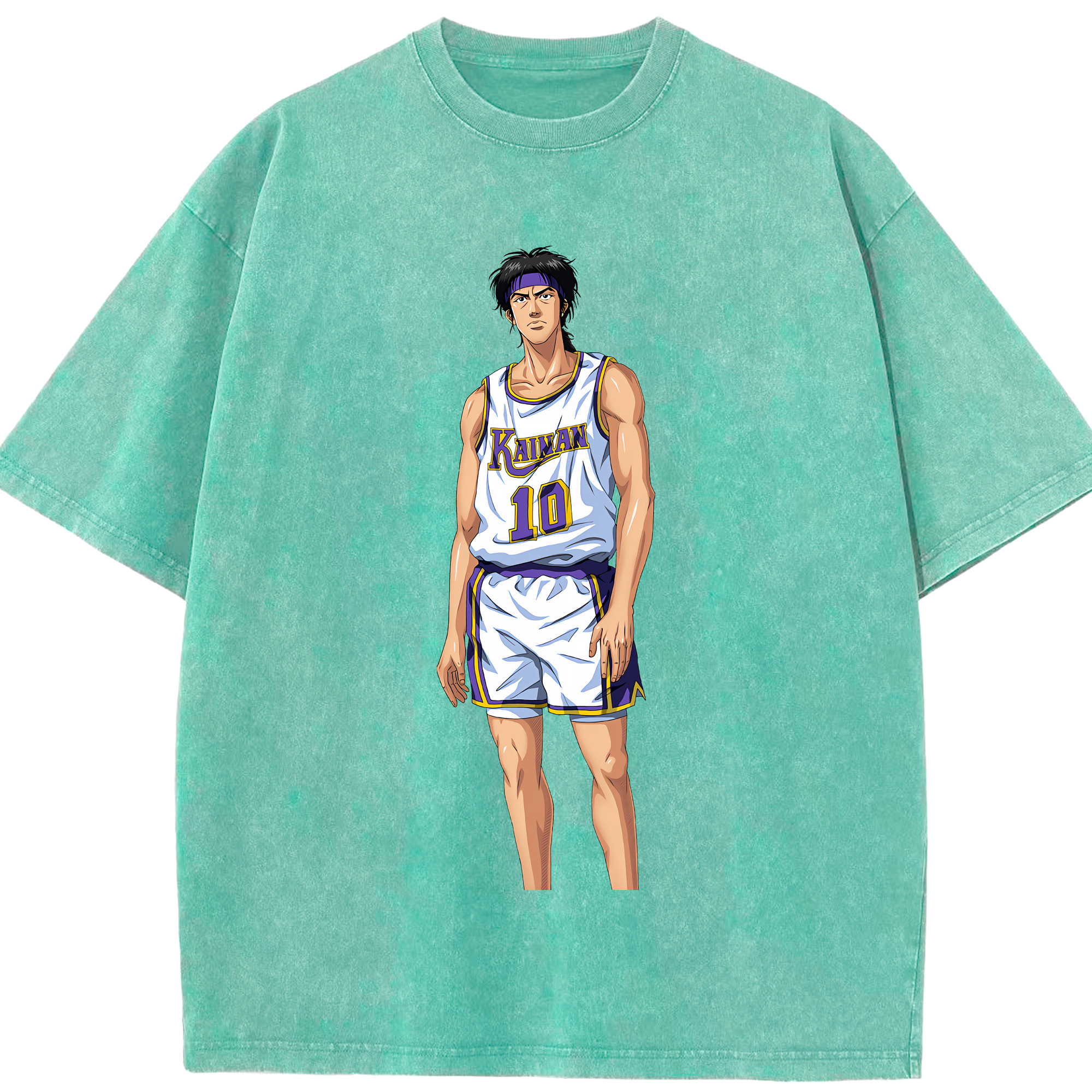 （画像用） SLAM DUNK／スラムダンク 綿100% ヴィンテージ風 半袖Tシャツ（フロントプリント）